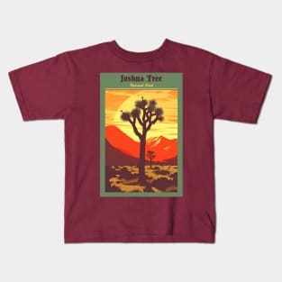 Joshua Tree National Park Vintage Travel Poster Kids T-Shirt